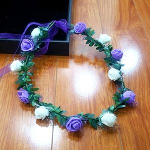 Wedding Floral Headband Women Flower Head Wreath Bride